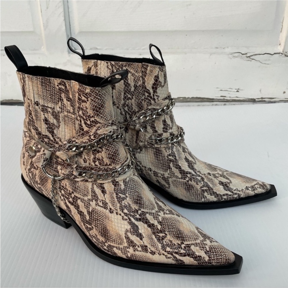 Anine Bing Harris Python Booties Size 38 - Picture 4 of 10